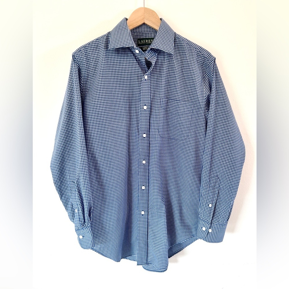 Lauren Ralph Lauren Classic Fit Wrinkle Free Plaid Button Down‎ Shirt